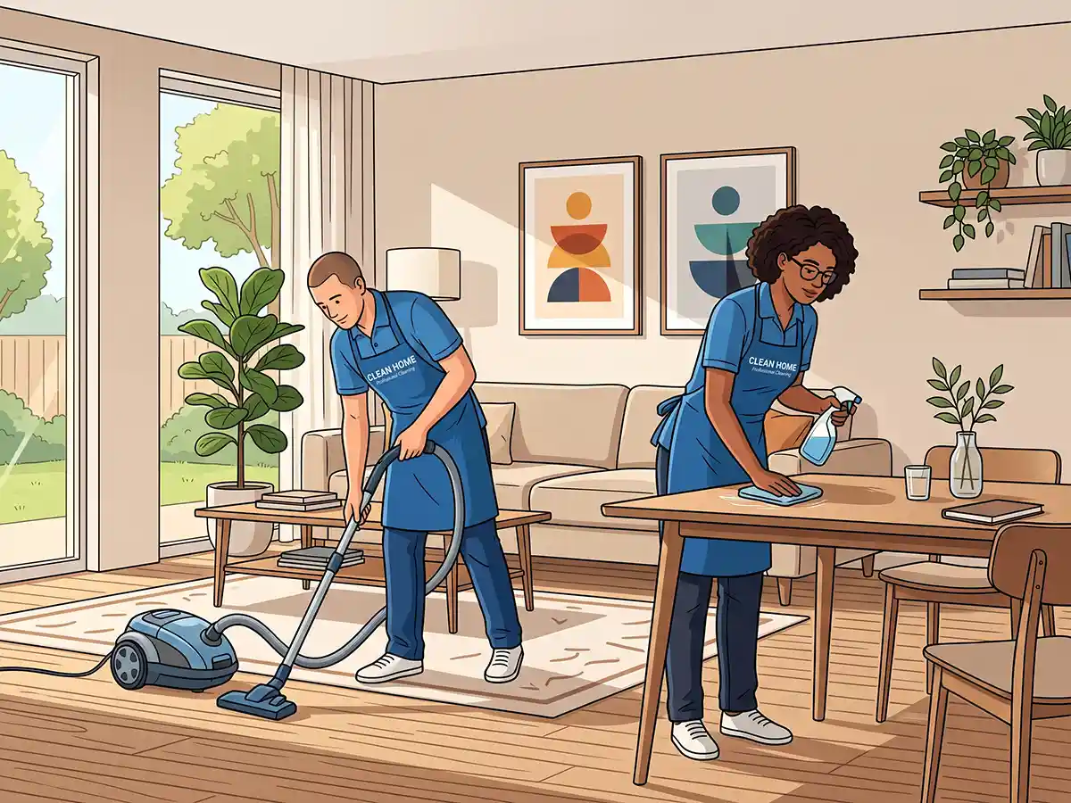 A sparkling clean modern office representing a successful cleaning business