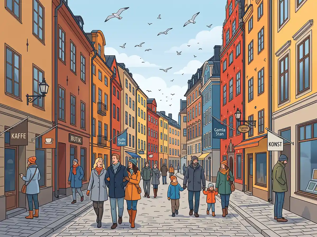 A scenic Swedish landscape representing authentic Swedish names and heritage